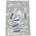 Business Card Golf Tee Pack w/ 6 Tees & Ball Marker (2 1/8")